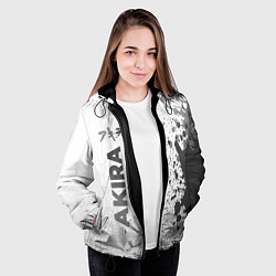 Куртка с капюшоном женская Akira - white gradient по-вертикали, цвет: 3D-черный — фото 2
