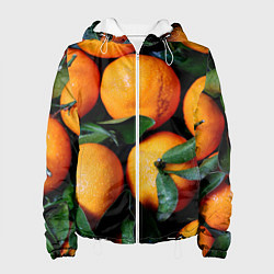 Женская куртка Гора мандаринов апельсинов и листьев на Новый год