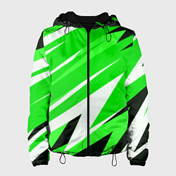 Женская куртка Geometry stripes green