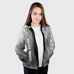 Куртка с капюшоном женская Code Geass - grey gradient вертикально, цвет: 3D-черный — фото 2