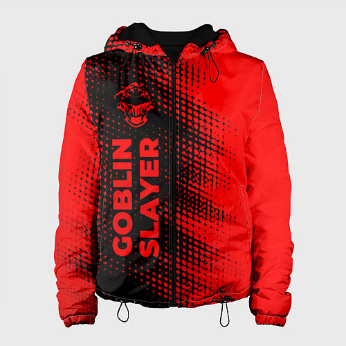 Женская куртка Goblin Slayer - red gradient по-вертикали / 3D-Черный – фото 1