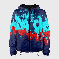 Женская куртка Красно-синяя абстракция
