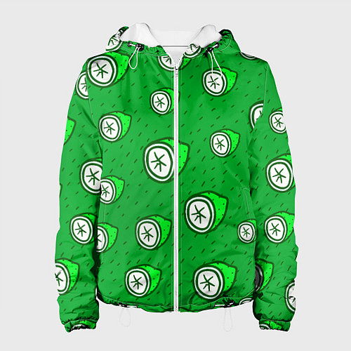 Женская куртка Лимонный паттерн / 3D-Белый – фото 1