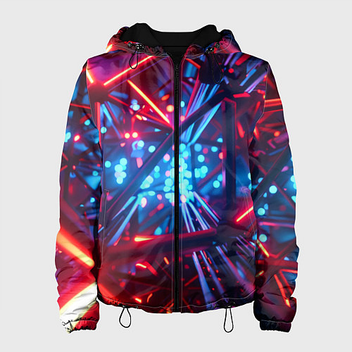 Женская куртка Неоновые трубки / 3D-Черный – фото 1