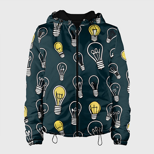 Женская куртка Инновации паттерн - лампочки электрические излучен / 3D-Черный – фото 1