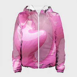Женская куртка Розовые краски абстракция