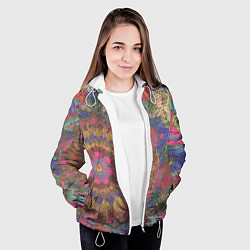 Куртка с капюшоном женская Калейдоскоп красок, цвет: 3D-белый — фото 2