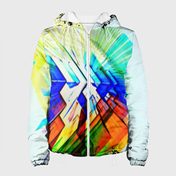 Женская куртка Неоновая абстракция стекло