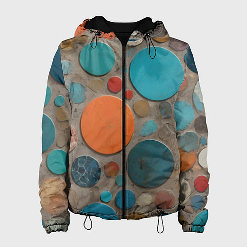 Женская куртка Арт вариация терраццо / 3D-Черный – фото 1