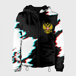 Женская куртка Герб глитч краски