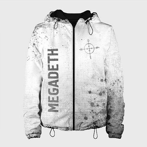 Женская куртка Megadeth - white gradient вертикально / 3D-Черный – фото 1