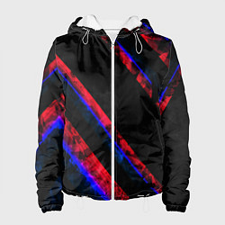 Женская куртка Неоновые штрихи геометрия