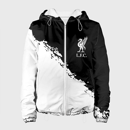 Женская куртка Liverpool fc белые краски / 3D-Белый – фото 1