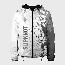 Куртка с капюшоном женская Slipknot - white gradient по-вертикали, цвет: 3D-черный