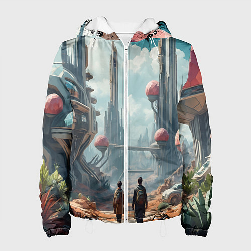 Женская куртка Планета фантастика / 3D-Белый – фото 1