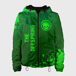 Куртка с капюшоном женская The Offspring - green gradient вертикально, цвет: 3D-черный