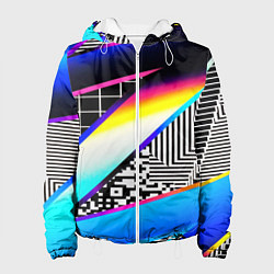 Женская куртка Neon stripes geometry