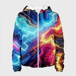 Женская куртка Разряд неоновых молний - нейроарт