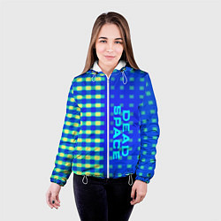 Куртка с капюшоном женская Dead space текстура айзека, цвет: 3D-белый — фото 2