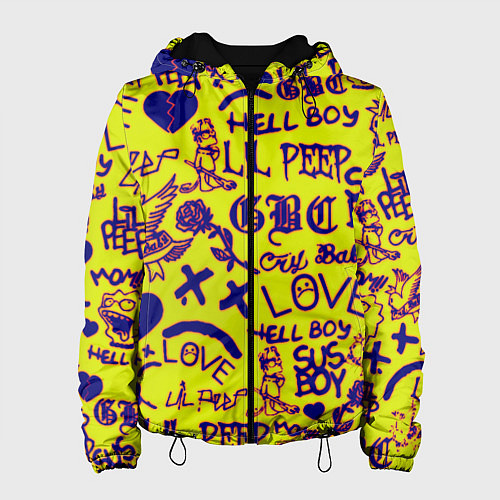 Женская куртка Lil peep rap pattern / 3D-Черный – фото 1
