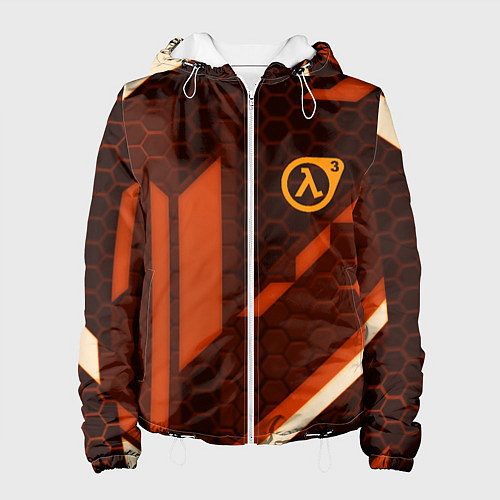 Женская куртка Half life geometry steel metal / 3D-Белый – фото 1