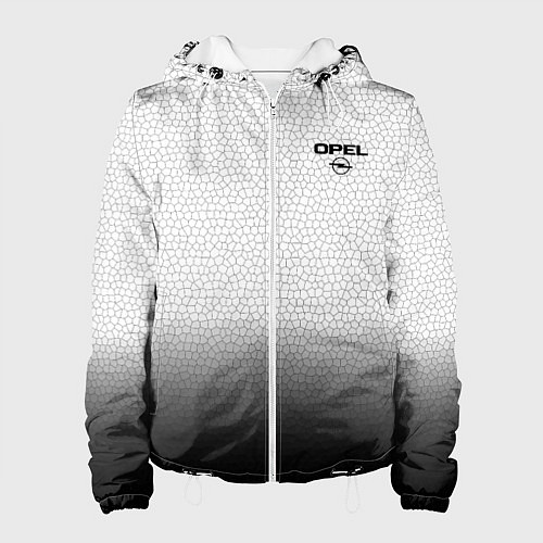 Женская куртка Opel с эмблемой градиент чёрно-белый / 3D-Белый – фото 1