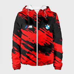 Женская куртка BMW красные краски текстура