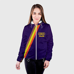 Куртка с капюшоном женская AUDI line sport, цвет: 3D-белый — фото 2