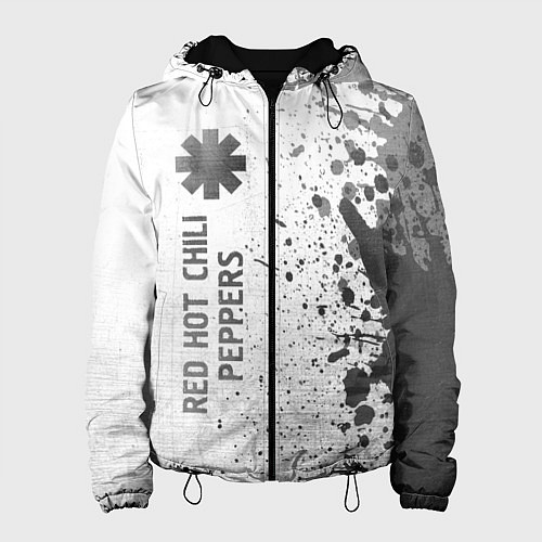 Женская куртка Red Hot Chili Peppers - white gradient по-вертикал / 3D-Черный – фото 1