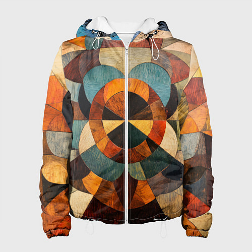 Женская куртка Винтажная мозайка / 3D-Белый – фото 1
