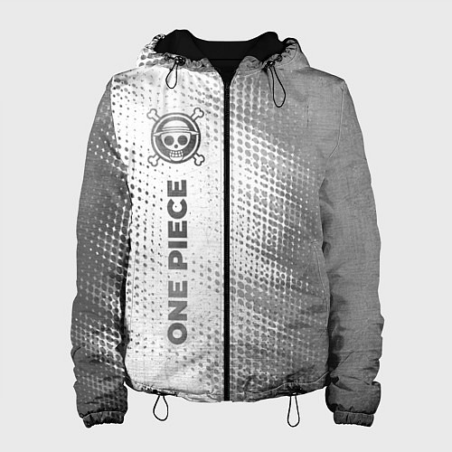 Женская куртка One Piece - white gradient по-вертикали / 3D-Черный – фото 1