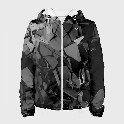 Женская куртка Битое стекло / 3D-Белый – фото 1