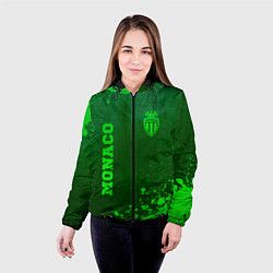Куртка с капюшоном женская Monaco - green gradient вертикально, цвет: 3D-черный — фото 2
