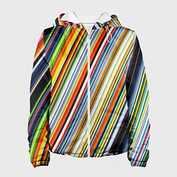 Женская куртка Разноцветные полосы абстракция