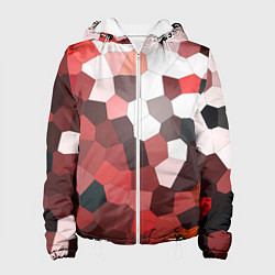 Женская куртка Красно белая мозаика