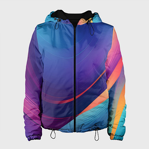 Женская куртка Красивый градиент абстракция / 3D-Черный – фото 1