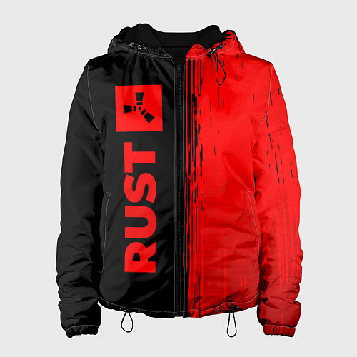 Женская куртка Rust - red gradient по-вертикали / 3D-Черный – фото 1