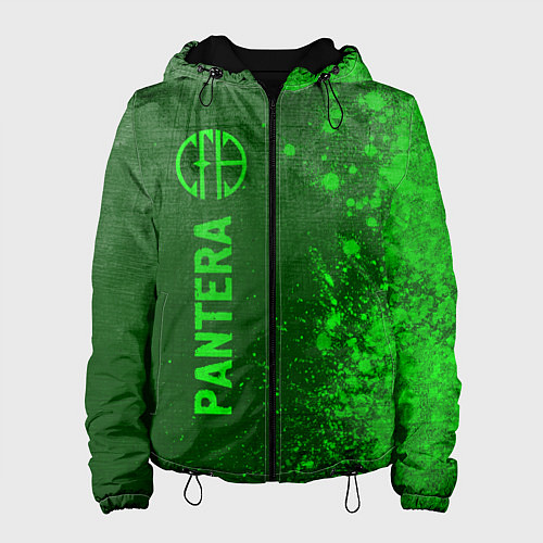 Женская куртка Pantera - green gradient по-вертикали / 3D-Черный – фото 1