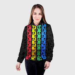 Куртка с капюшоном женская Marshmello neon music dj, цвет: 3D-черный — фото 2