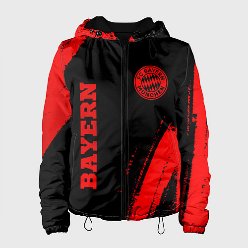 Женская куртка Bayern - red gradient вертикально / 3D-Черный – фото 1