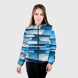 Куртка с капюшоном женская Geometry line, цвет: 3D-черный — фото 2