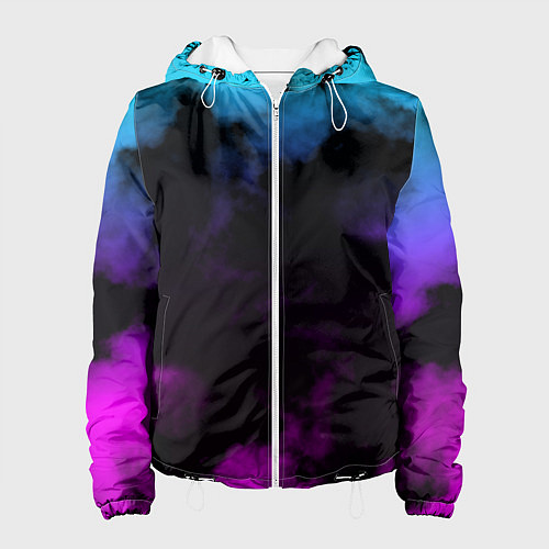 Женская куртка Градиент - дым / 3D-Белый – фото 1