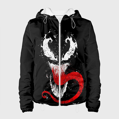 Женская куртка Лицо Венома / 3D-Белый – фото 1