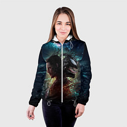 Куртка с капюшоном женская Веном и Эдди, цвет: 3D-белый — фото 2