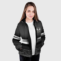 Куртка с капюшоном женская Honda metalic, цвет: 3D-черный — фото 2