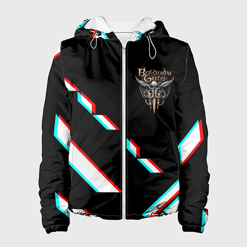Женская куртка Baldurs Gate geometry glitch / 3D-Белый – фото 1