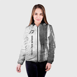 Куртка с капюшоном женская Need for Speed - white gradient по-вертикали, цвет: 3D-черный — фото 2