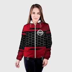 Куртка с капюшоном женская Nissan auto steel, цвет: 3D-белый — фото 2