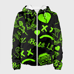 Куртка с капюшоном женская Lil Peep кислота, цвет: 3D-белый