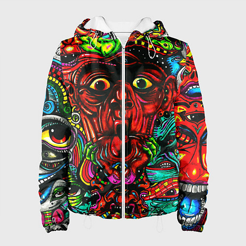 Женская куртка Мексиканский стиль психоделика / 3D-Белый – фото 1